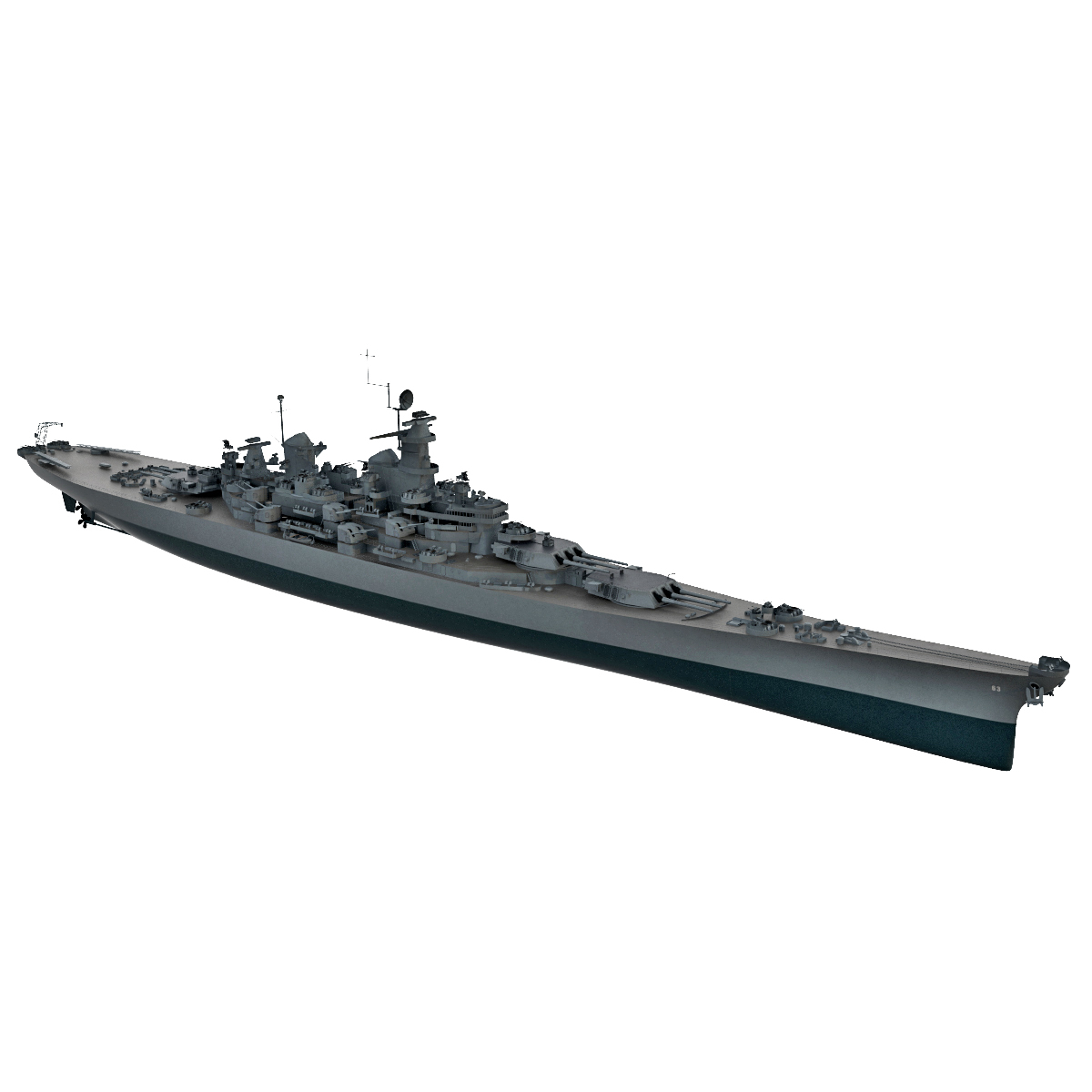 uss bb 63 missouri 3d model