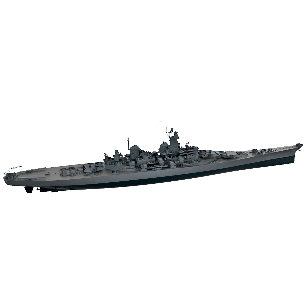 uss bb 63 missouri 3d model