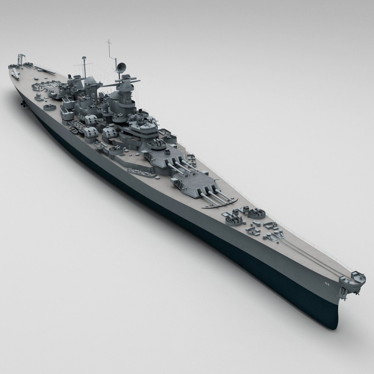 uss bb 63 missouri 3d model