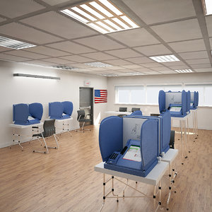 e-voting station 3d model