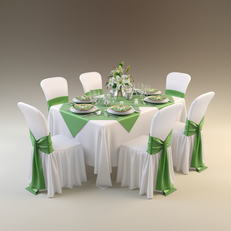 3d model table restaurant