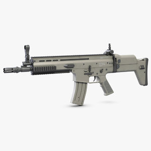 3d model combat assault rifle fn scar