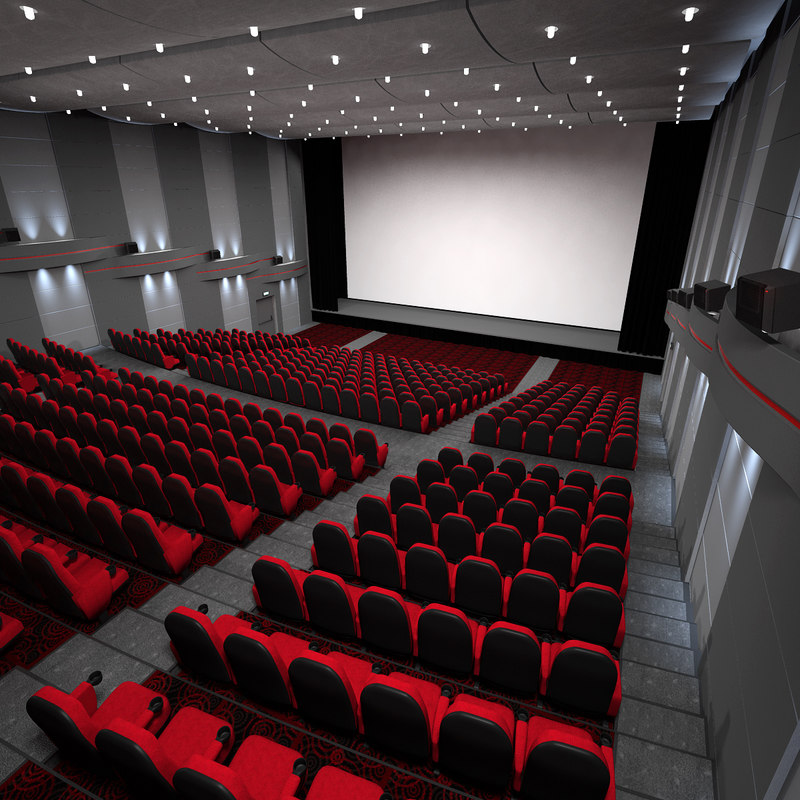 cinematheater hall modelled 3d max