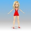 3d model animation blond woman female character