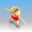 3d model animation blond woman female character