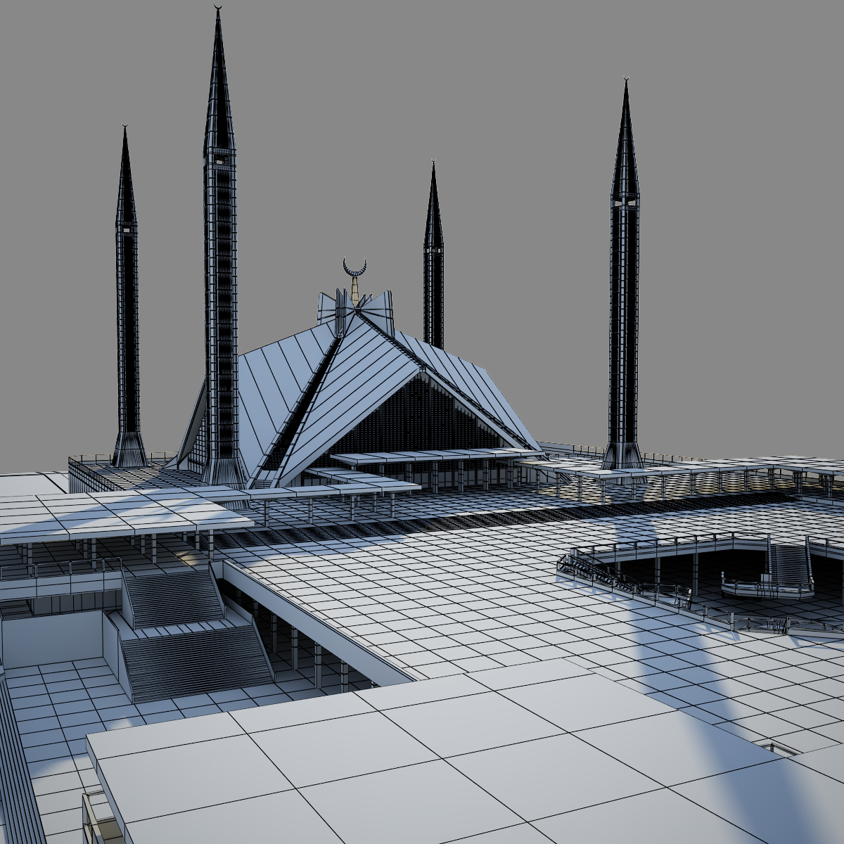 3d model mosque faisal