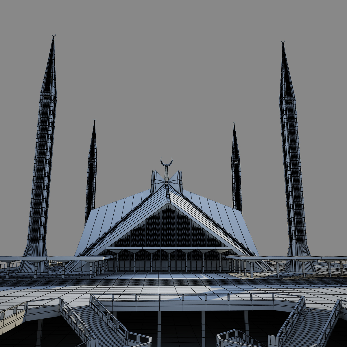 3d model mosque faisal