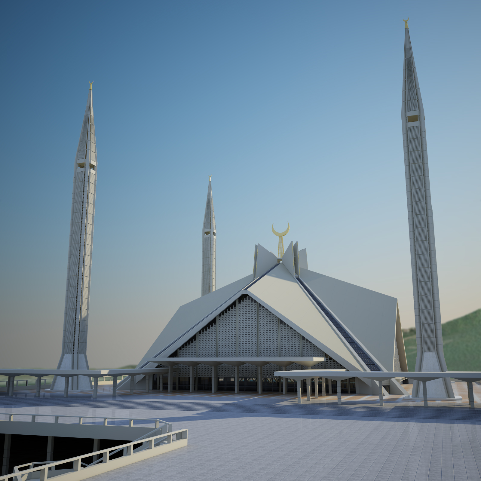 3d model mosque faisal