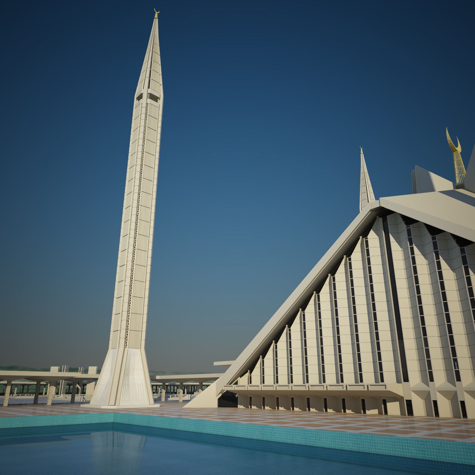 3d model mosque faisal