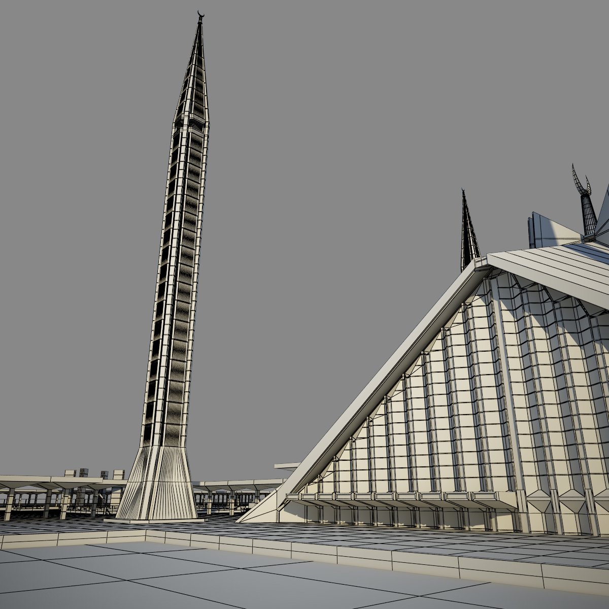 3d model mosque faisal