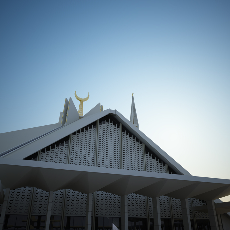 3d model mosque faisal