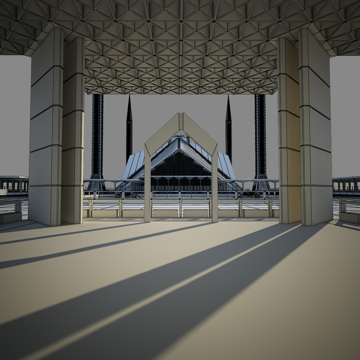 3d model mosque faisal