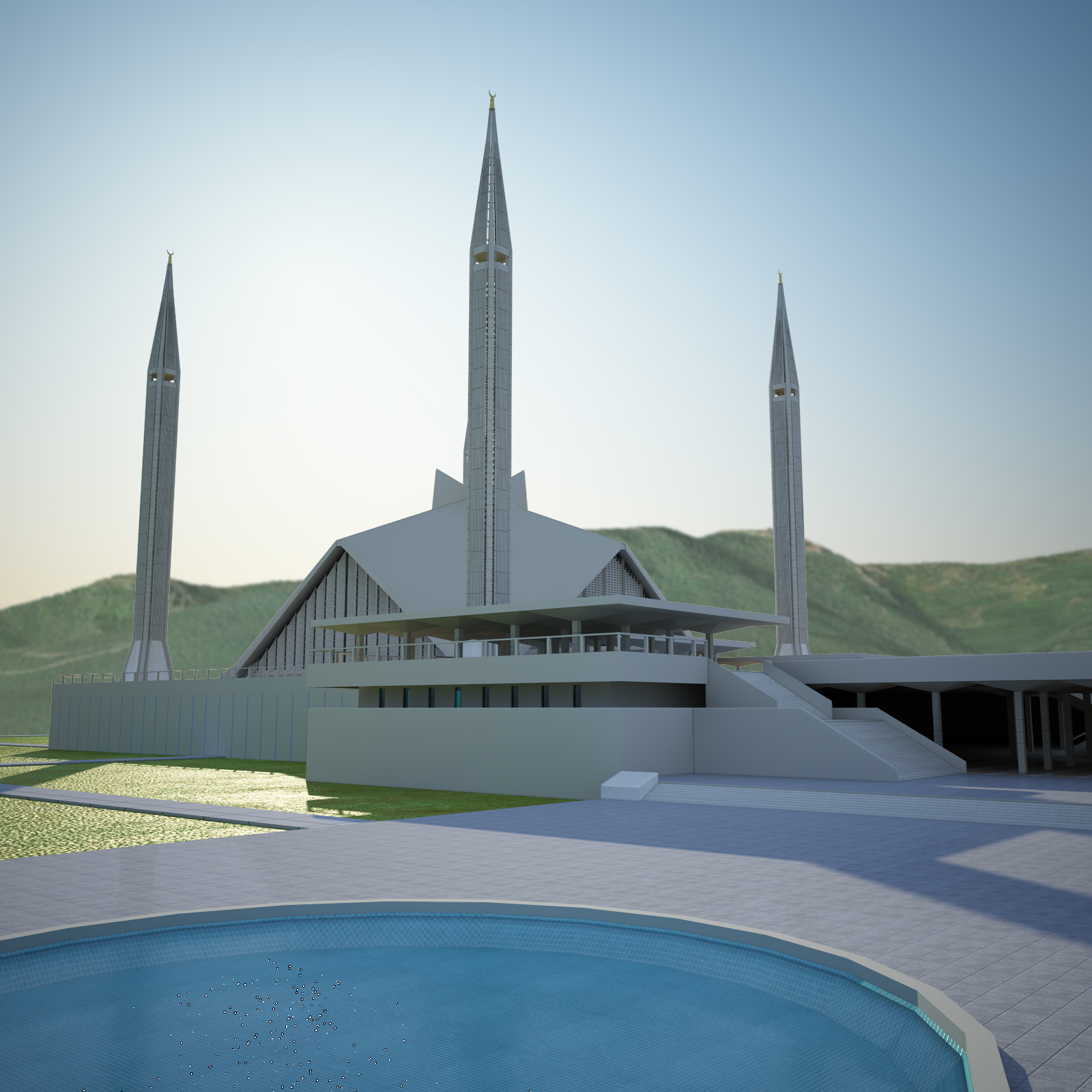 3d model mosque faisal