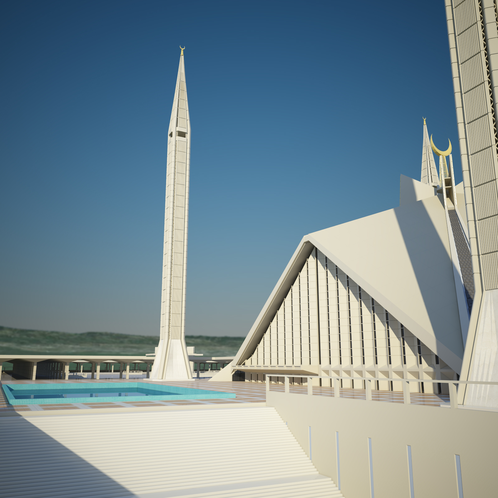 3d model mosque faisal