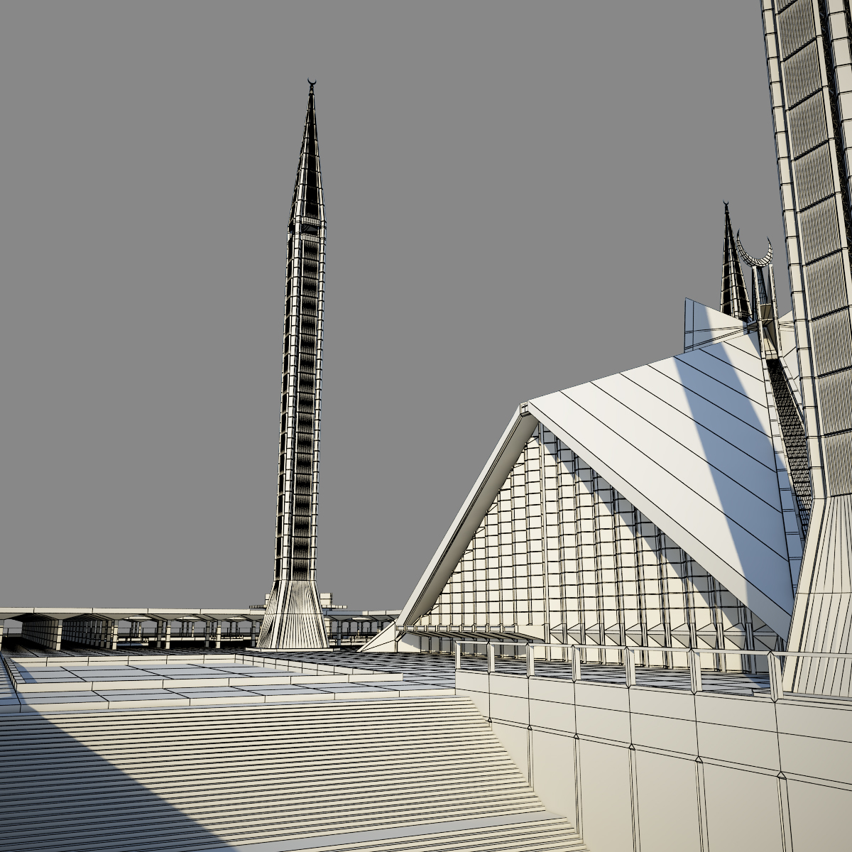 3d model mosque faisal