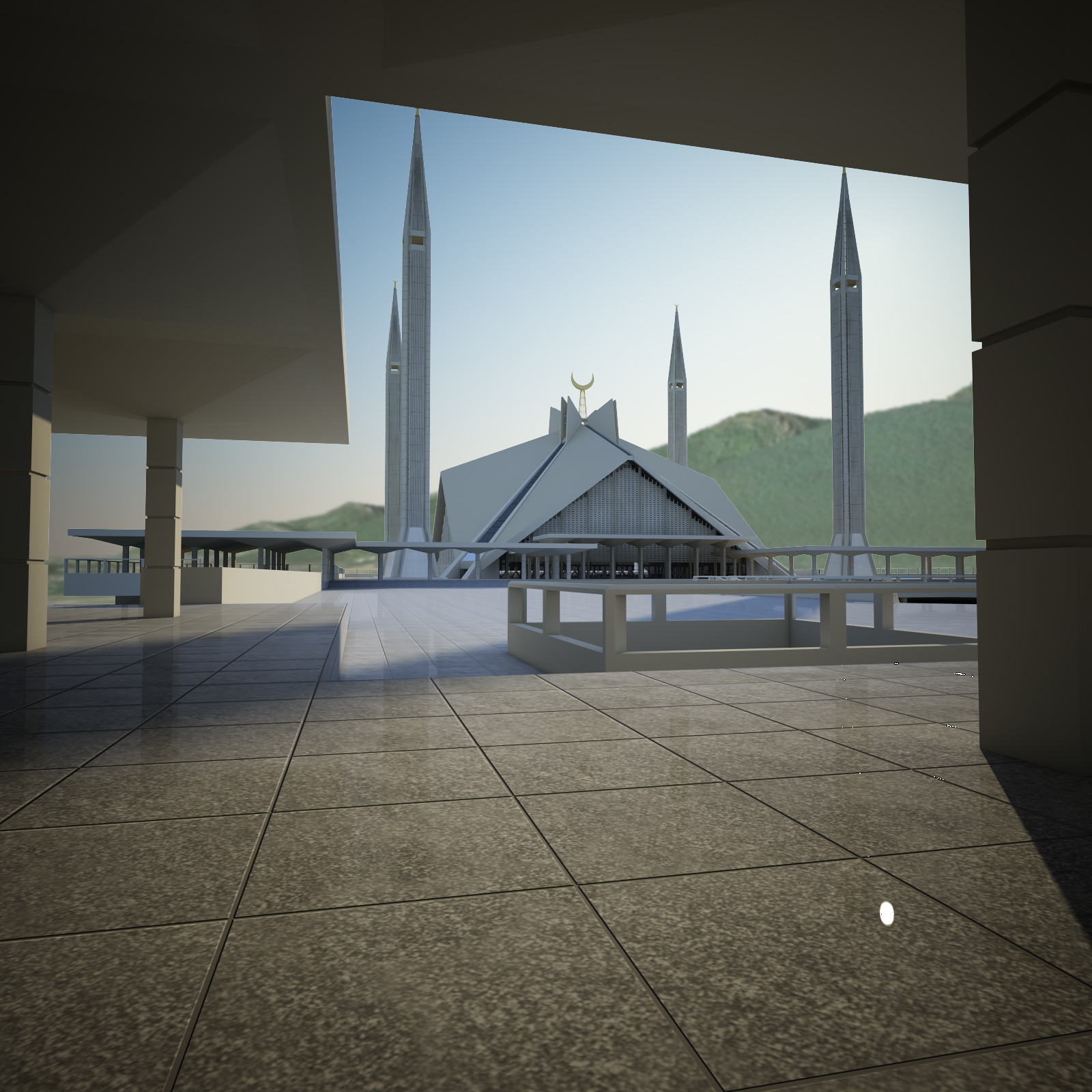 3d model mosque faisal