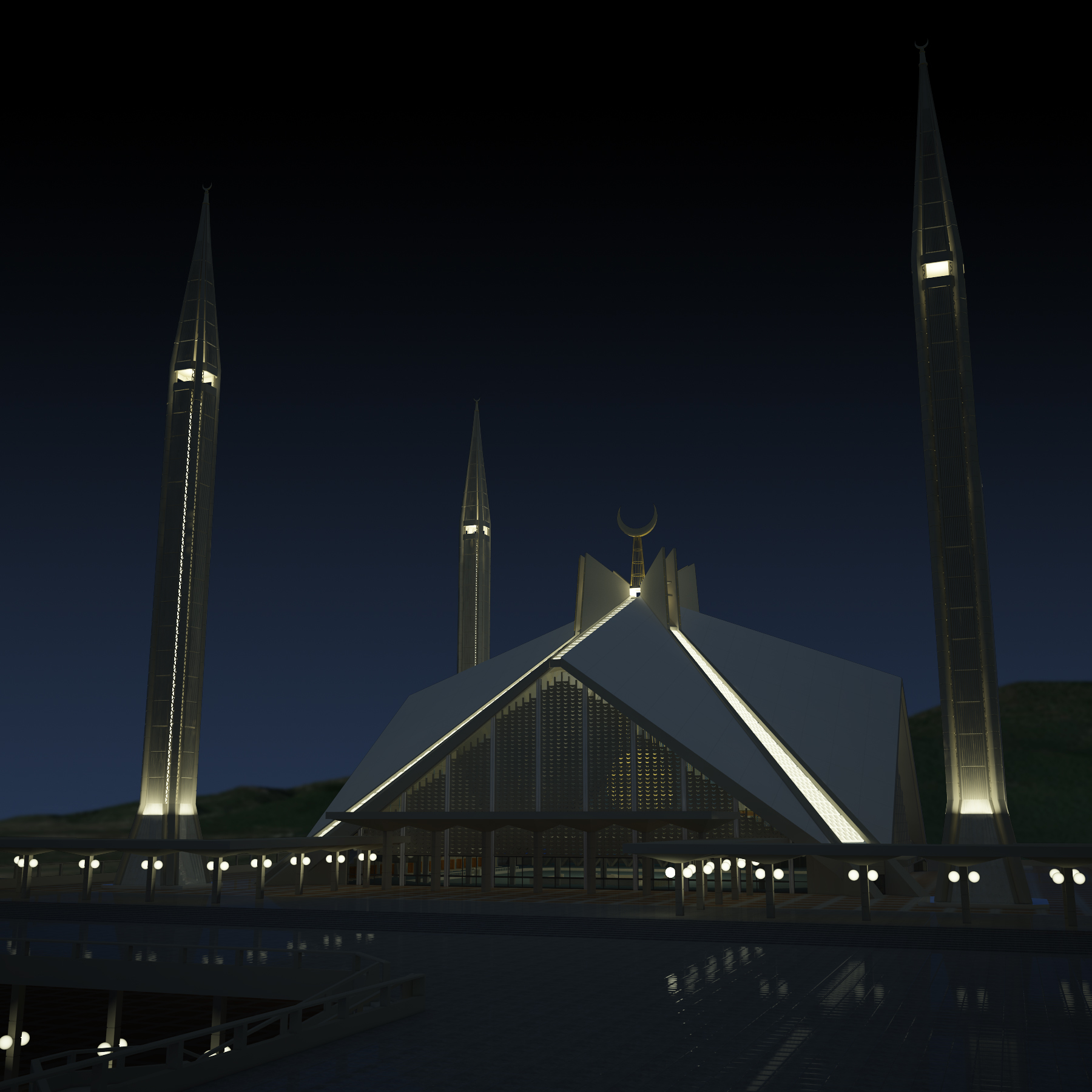 3d model mosque faisal