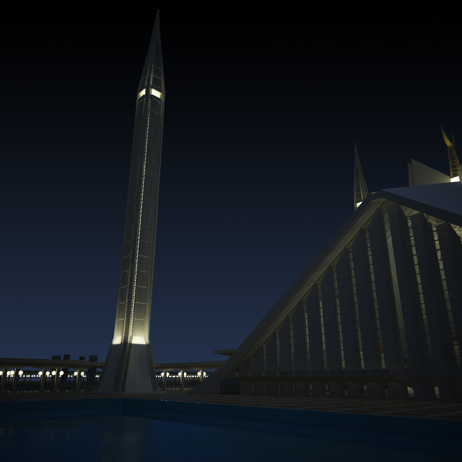 3d model mosque faisal