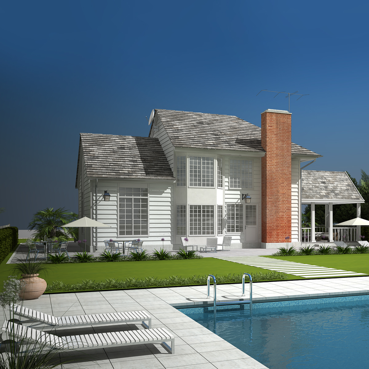 房子和花园3d模型