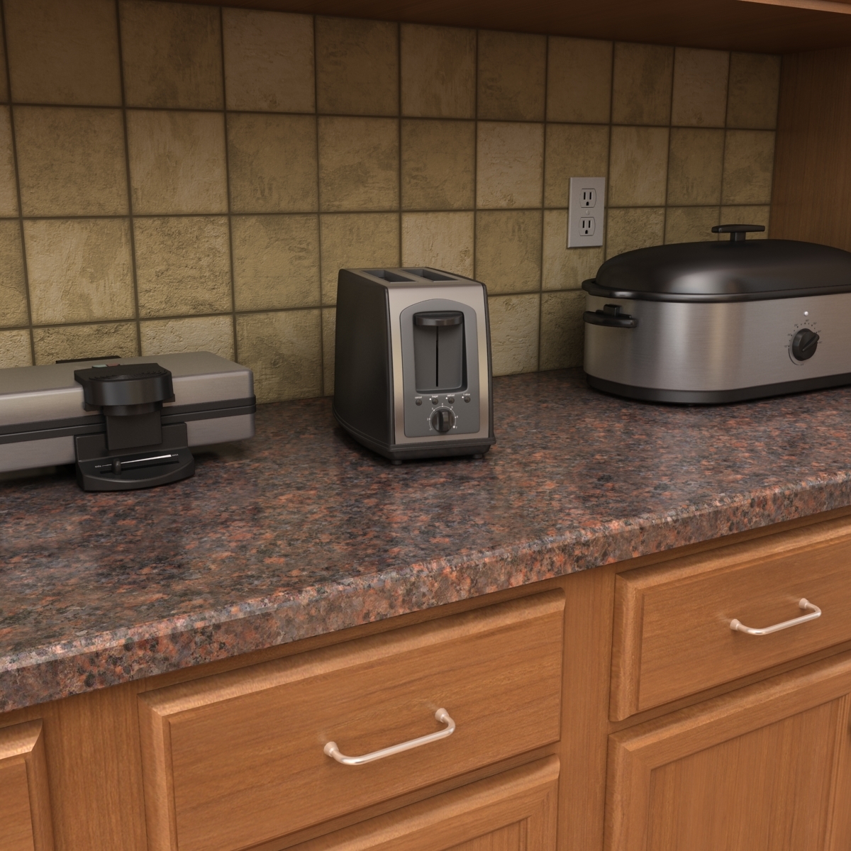 完整的厨房场景13d模型