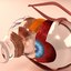 3d model human eye section -