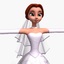 cartoon bride 3d model