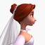 cartoon bride 3d model