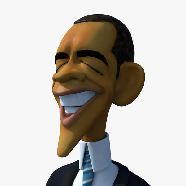 obj cartoon caricature barack obama