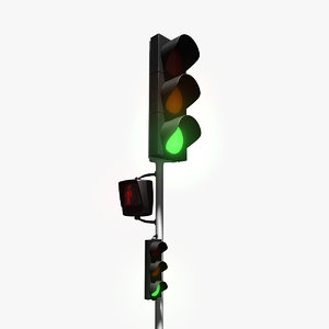 3d traffic lights model