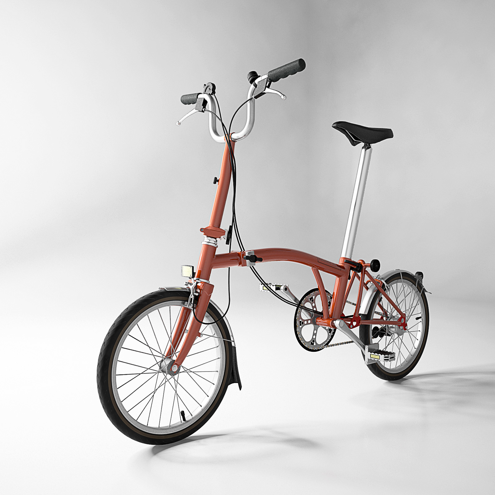 folding up a brompton bike