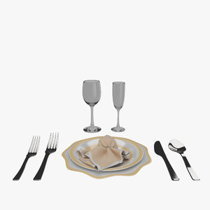 3ds max dining set