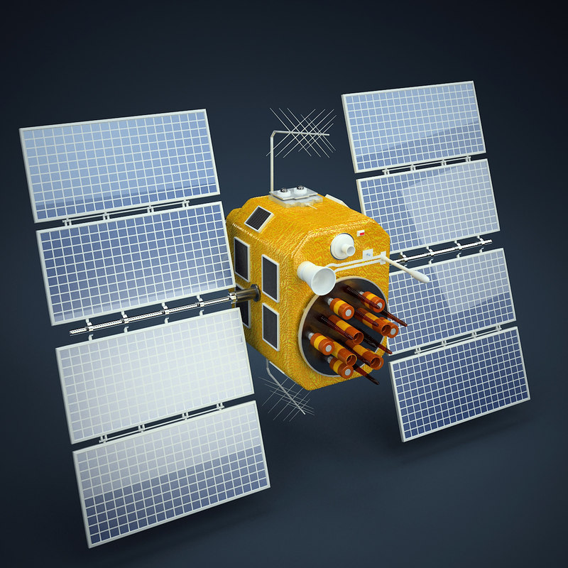 gps satellite 3d model