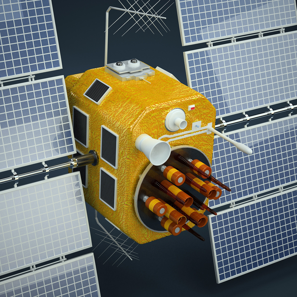 gps satellite 3d model