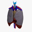 human thorax organs 3d c4d