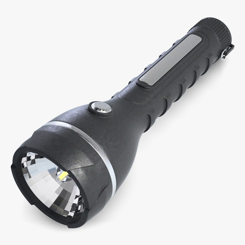 waterproof flashlight 2 3d model
