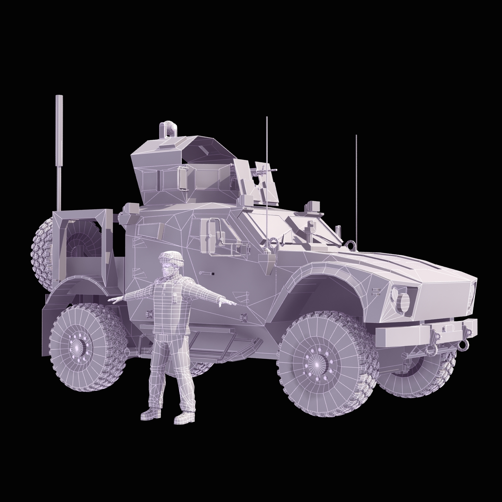 3d matv vehicle army model