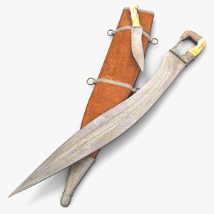 falcata sword 3d model