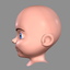 cartoon boy - head 3d model