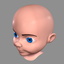 cartoon boy - head 3d model
