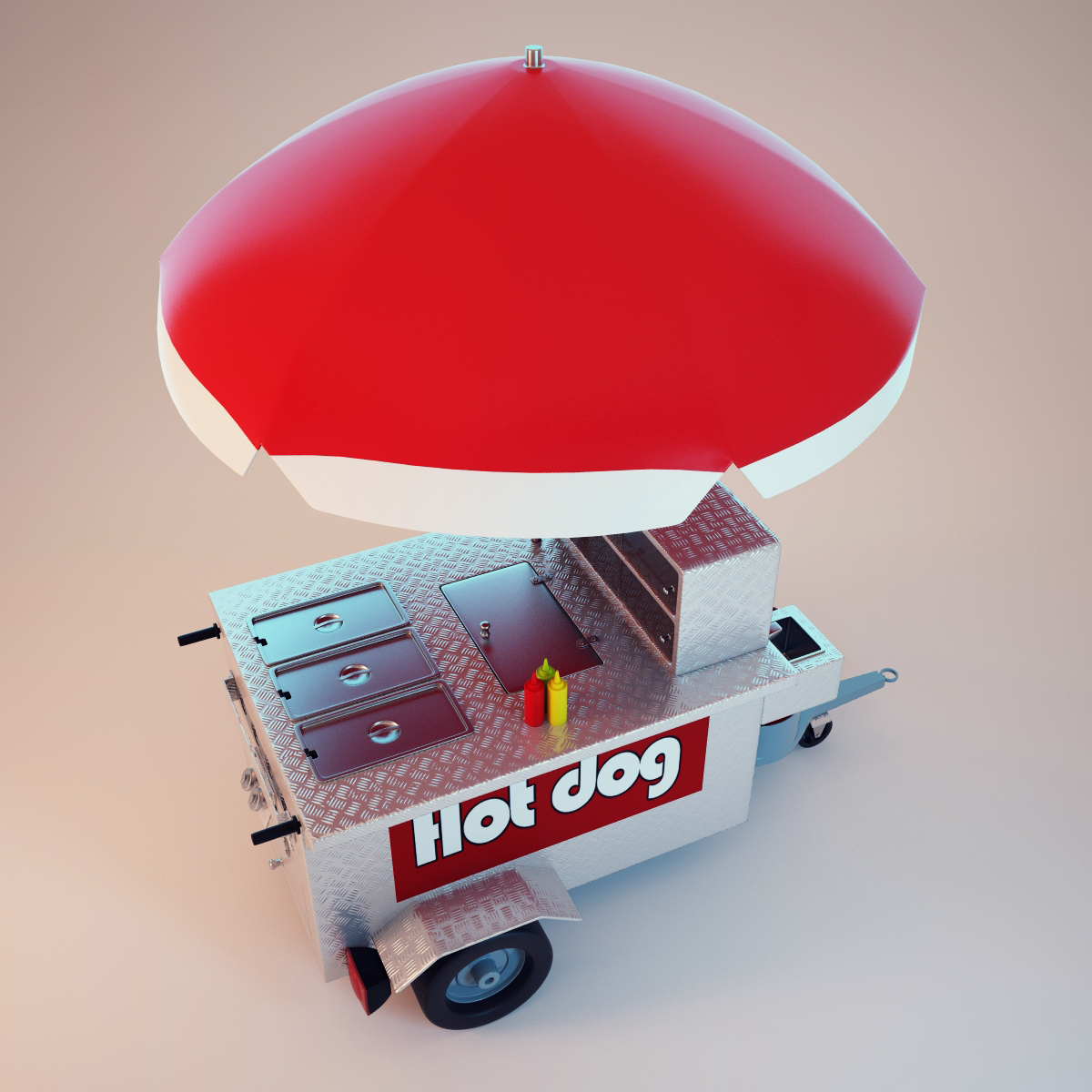 3dsmax hot dog shop