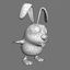 3d max cartoon bunny rigged biped