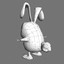 3d max cartoon bunny rigged biped
