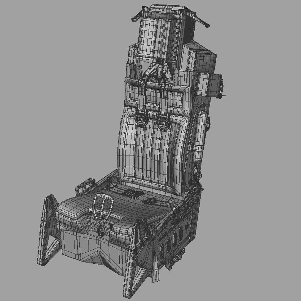 3d photorealistic aces ii ejection seat