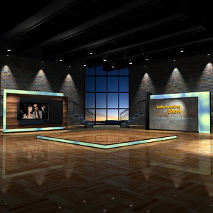 maya virtual set shows evening