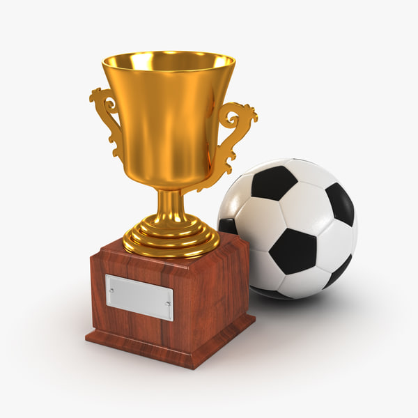 gold cup soccer ball 3d model