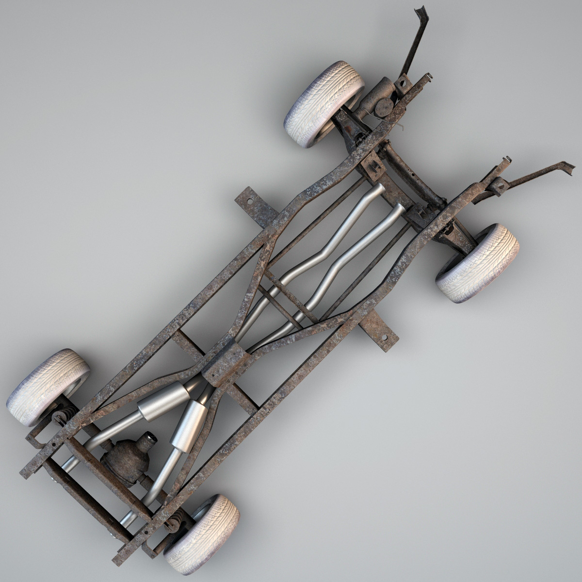 car chassis 3d 3ds
