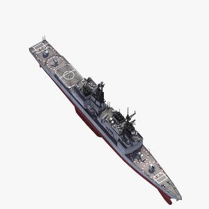 kidd class destroyer 3d model