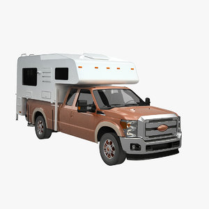 truck camper 3d model