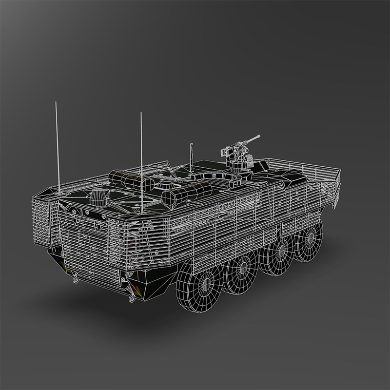 m1126 slat armor 3d model