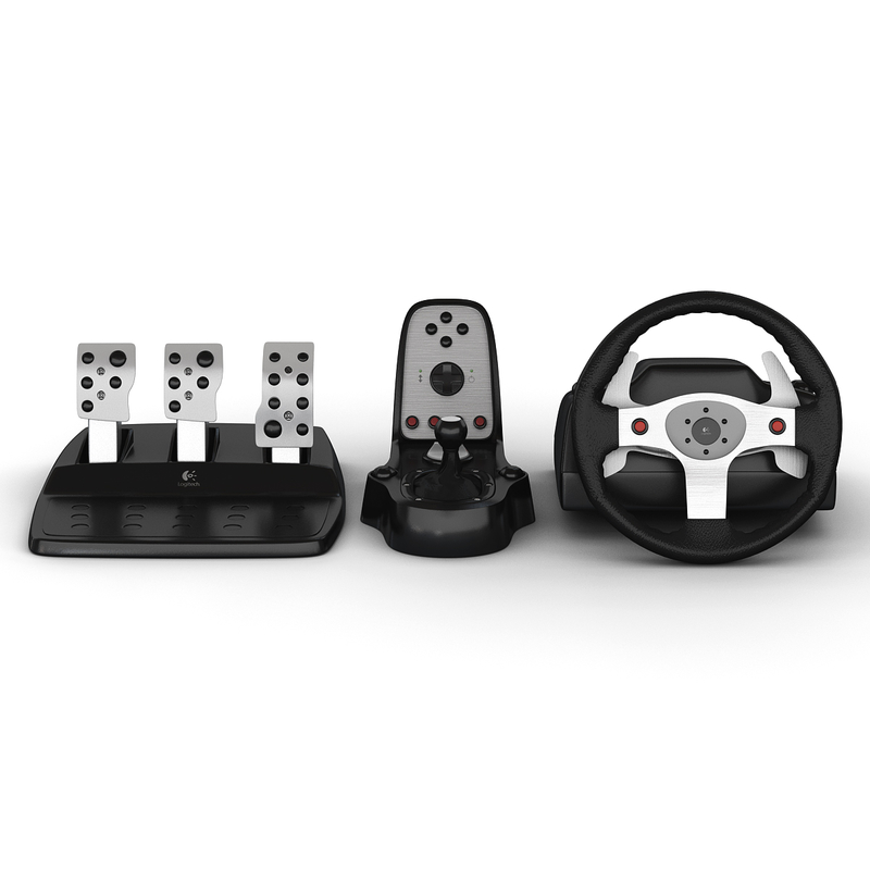 3d logitech g25 racing wheel